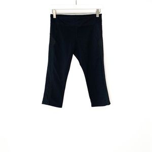 Lorna Jane Black capri Leggings with mesh detail